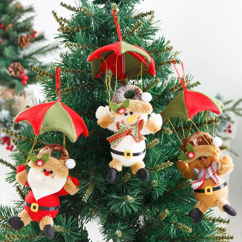 

Christmas Pendant Parachute Rope Santa Claus Mini Cute Christmas Decorations Outdoor Parachute Santa Claus Doll Pendants