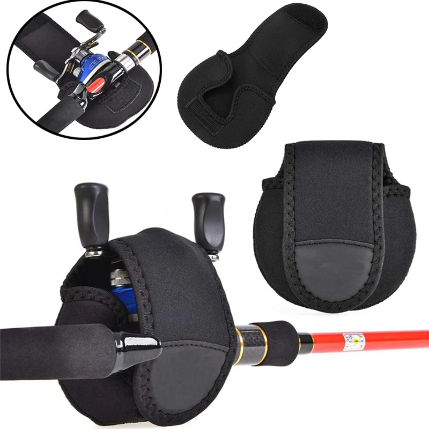 

Portable Fishing Reel Pouch Waterproof ProtectiveCase Cover ForRod Reel Baitcasting Reel Drum Raft Reel