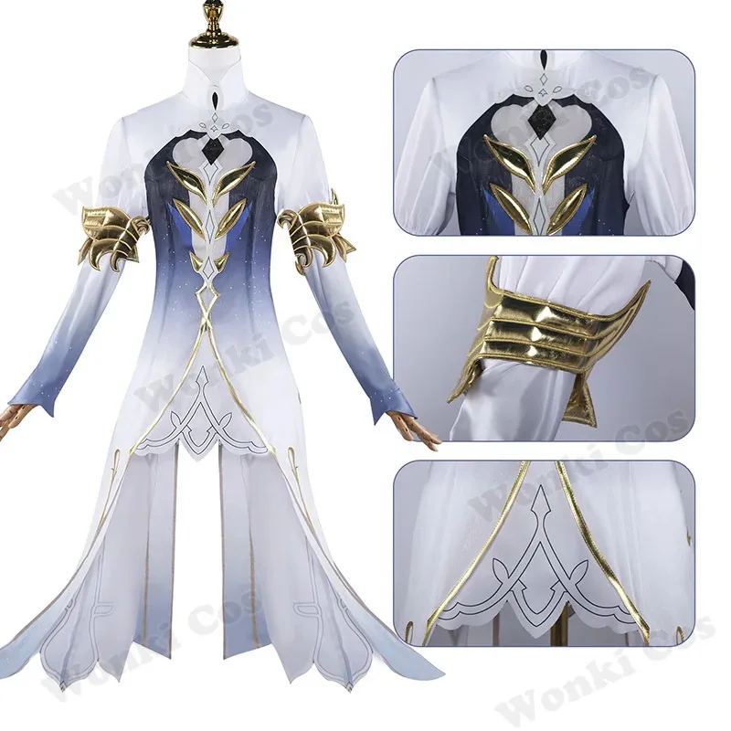 Furina Cosplay Costume Wig Hair Hydro Archon Focalors Fontaine God Suits Cosplay Dress Full Set Sexy Costumes