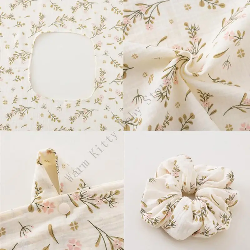 منشفة الرضاعة الطبيعية من XXFE مريلة تغذية الطفل مع حقيبة تخزين وربطة شعر بتصميم جميل #6