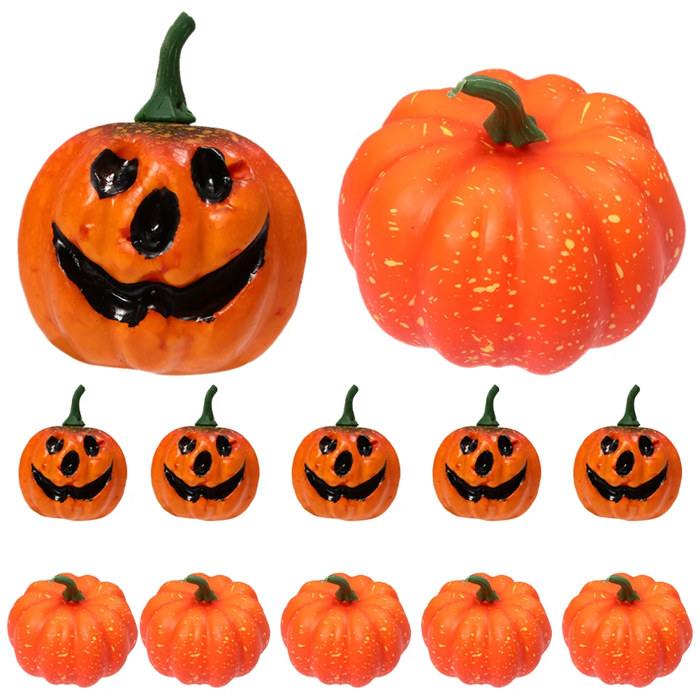

12 Pcs Simulated Pumpkin Decoration 65mm 60mm Artificial Foam Pumpkins Halloween Party naments Fall Decorative Props Easy