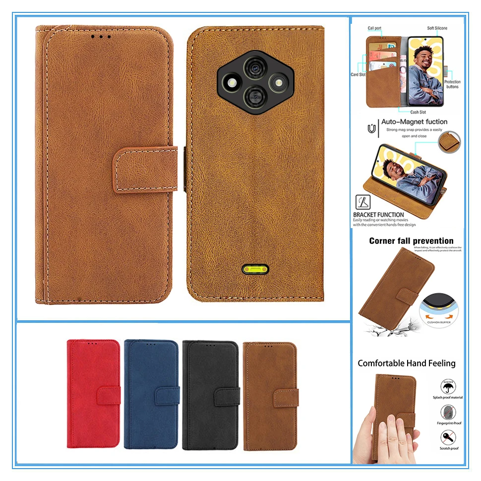 For Ulefone RugKing 3 Pro Case Wallet leather Flip Cover Etui Ulefone RugKing 3 Pro Phone Case Shockproof Protective Stand Coque