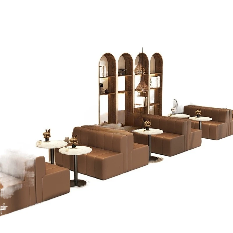 

Lounge area waiting for long sofa stool, dessert shop, combination booth