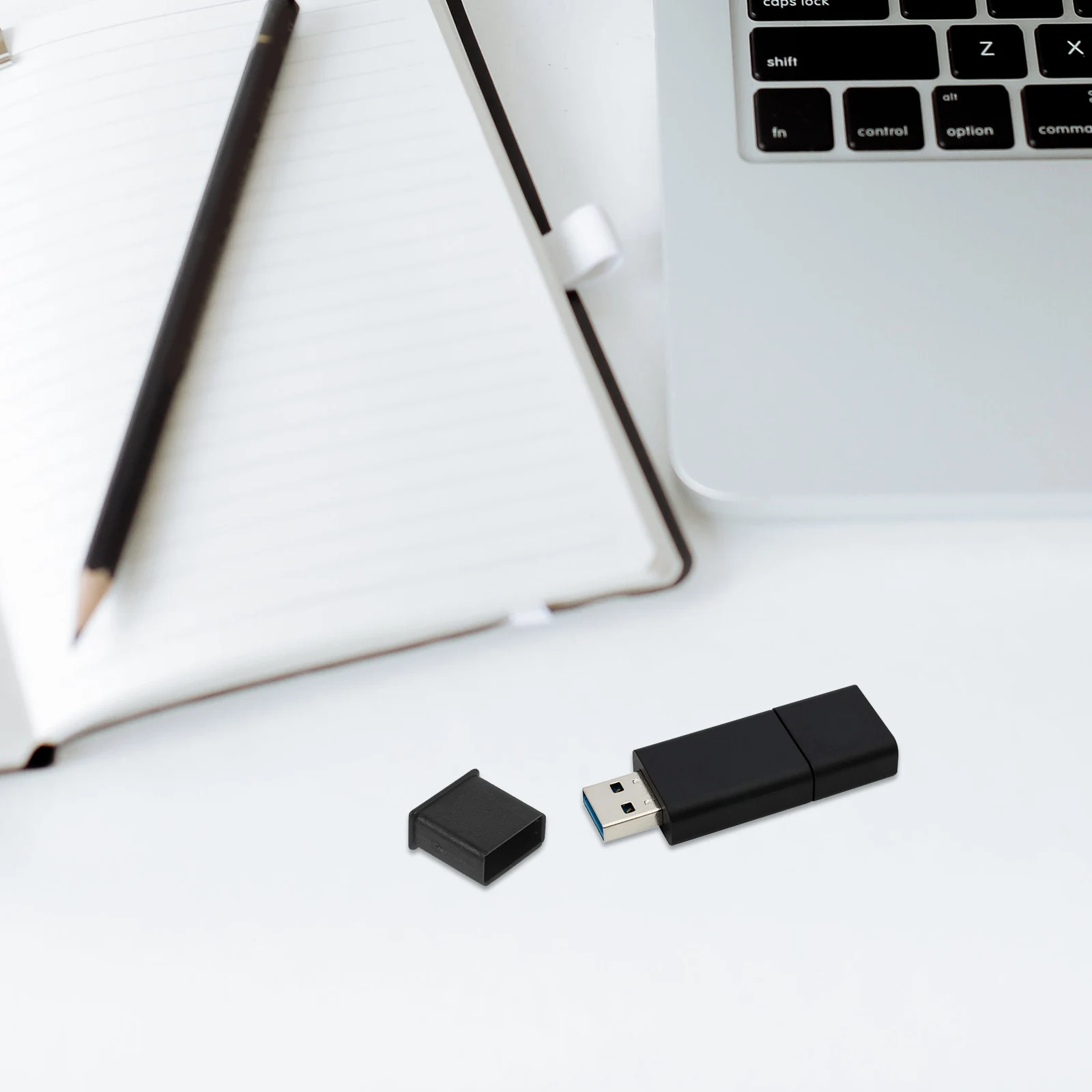 

20pcs USB Flash Drive Cover Dust Stoppers Protective Charging Port Plugs Case Black Hard PE Material Dust Prevention