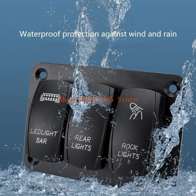 37cd 2 Gang/3 Gang Pre Wired Toggle Rockers Switch Panel 12V 24V Suitable for Reliable Performances in Marine & Land Vehicles