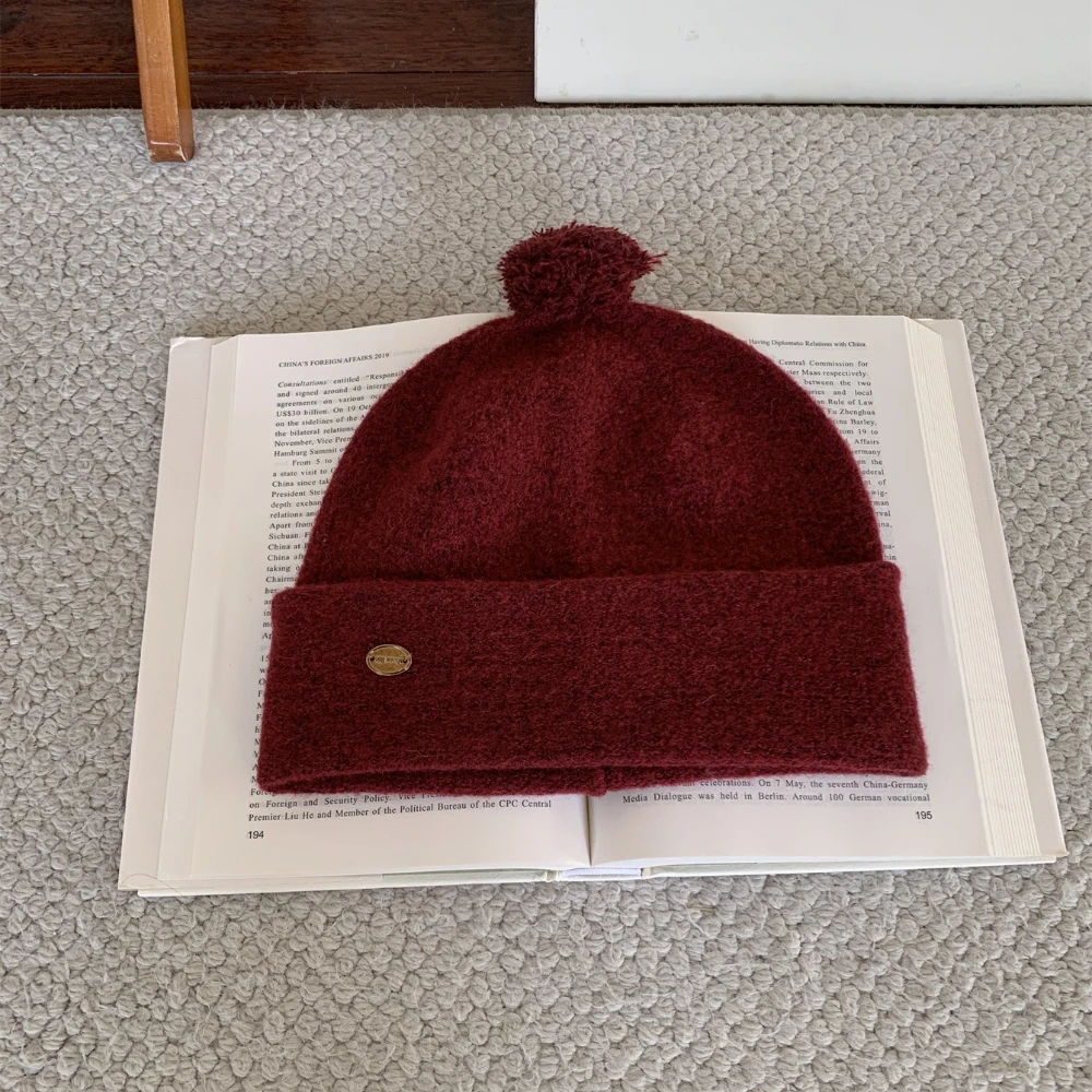 طقم مكون من قطعتين من وشاح القبعة الكورية، قبعة شعر لطيفة صديقة للبشرة، وشاح دافئ