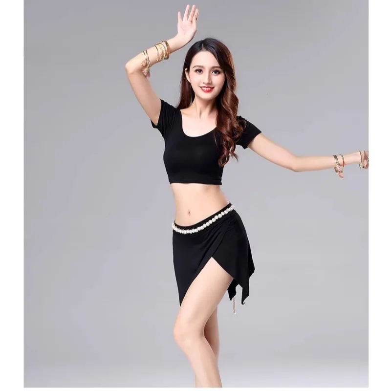 

Customized Belly Dance Costumes Women's Short Skirt Sleeve Set Belly Dance Practice Outfit Oriental Dance Performance Outfit