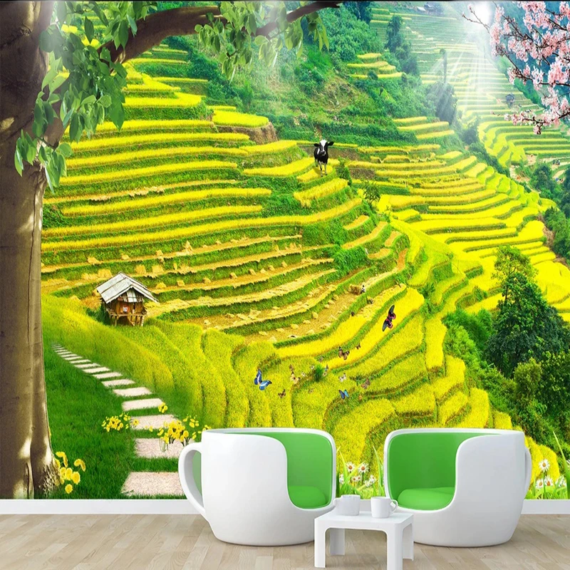 

Custom Modern Wallpaper Forest Park Green Road 3d Scenery Photo Mural For Walls Living Room Bedroom Study Home Decor Wallpaper