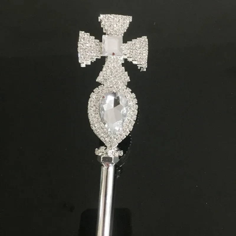 British Cetro Cross Diamond Royal Scepter Game Magic Princess Cosplay Walking Stick