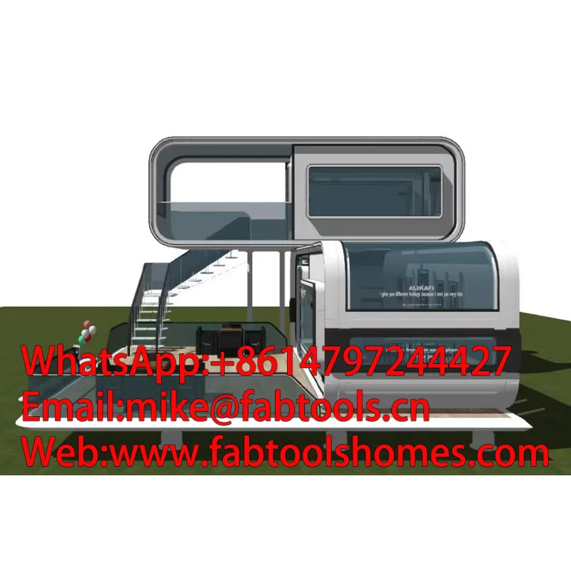 Luxury prefabricated modular coffee shop Movable steel frame house Tourist holiday cottage