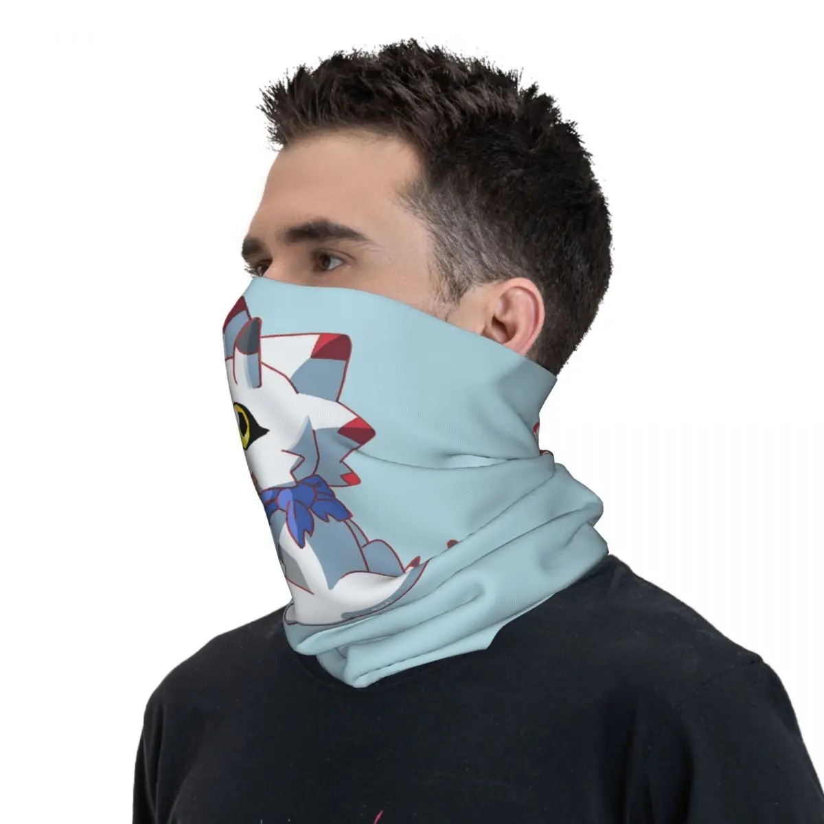 Gammamon Digimon Bandana para cuello Unisex, bufanda envolvente estampada, bufanda multifunción para ciclismo, senderismo, pesca, a prueba de viento para adultos