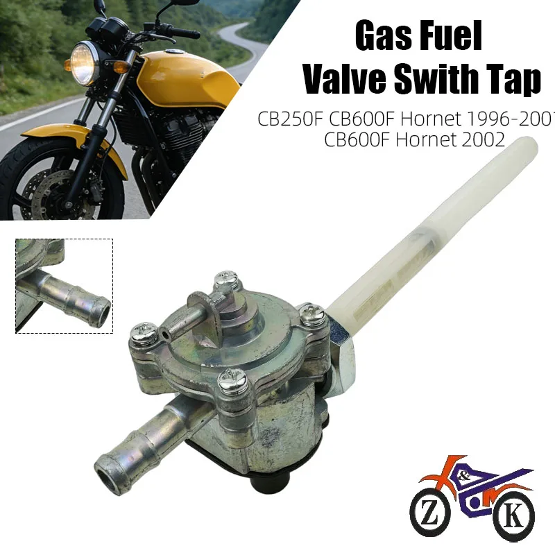 Motorcycle Fuel Petcock Valve for Honda CB600F Hornet CB250F Fuel Tap 16950-KEA-003 Replacement 1996-2001