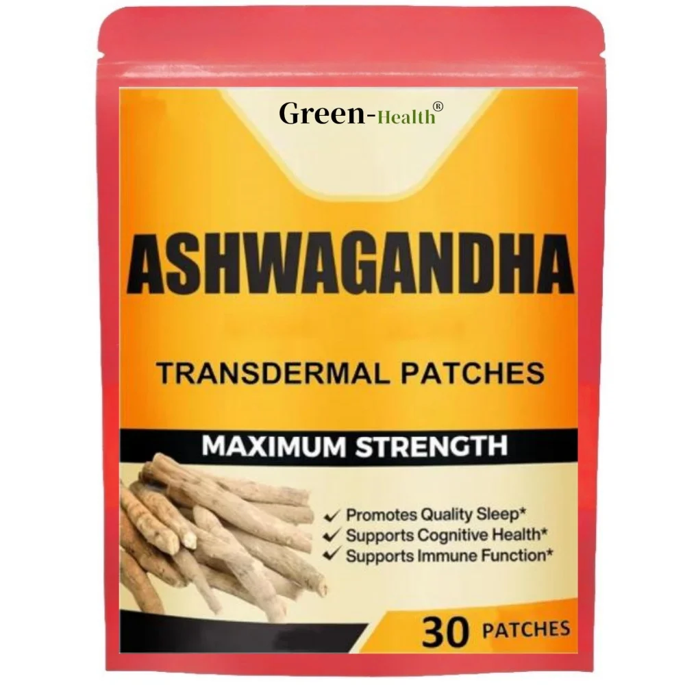 30 Patches Ashwagandha Root Transdermal Patches for Energy, Cognitive Function, Immune Support