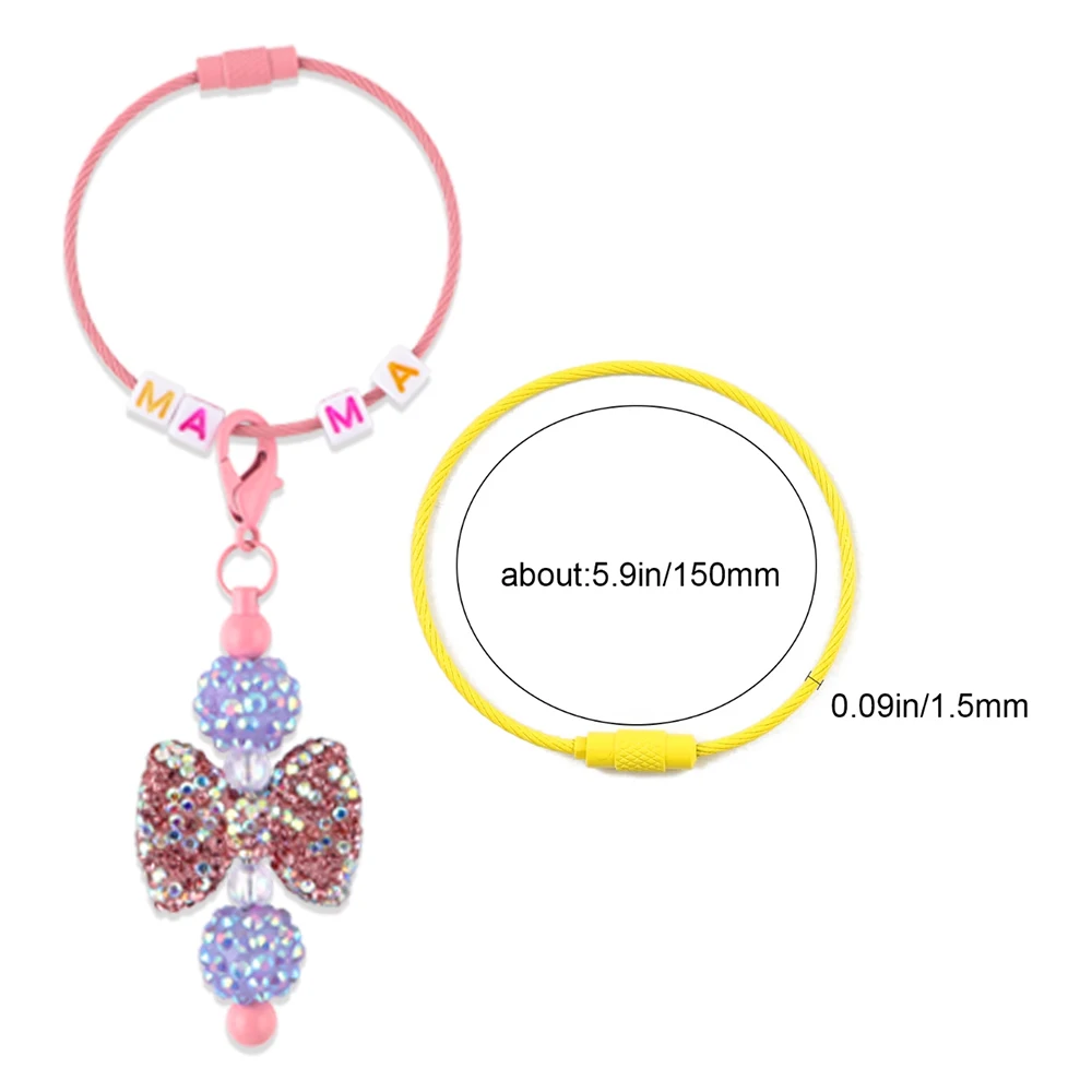 10pcs/lot Stainless Steel Wire Keychains Colorful Round Cable Loop Screw Lock Rope Rings For DIY Keyrings Key Chains Accessories view 4