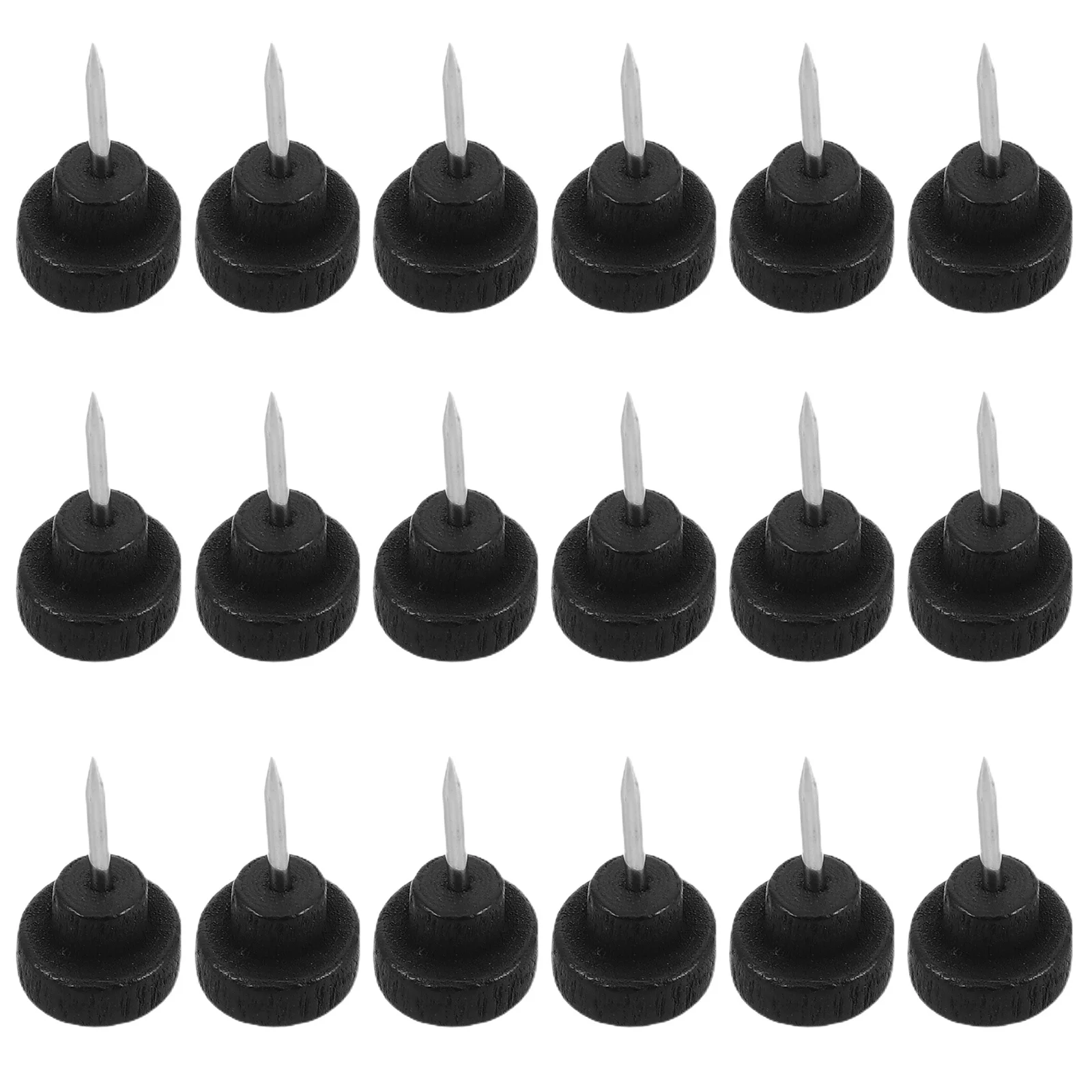 100 шт. деревянные кнопки с плоской головкой, черные декоративные кнопки для большого пальца для доски объявлений, пробковые доски, настенные ремесленные проекты, офис