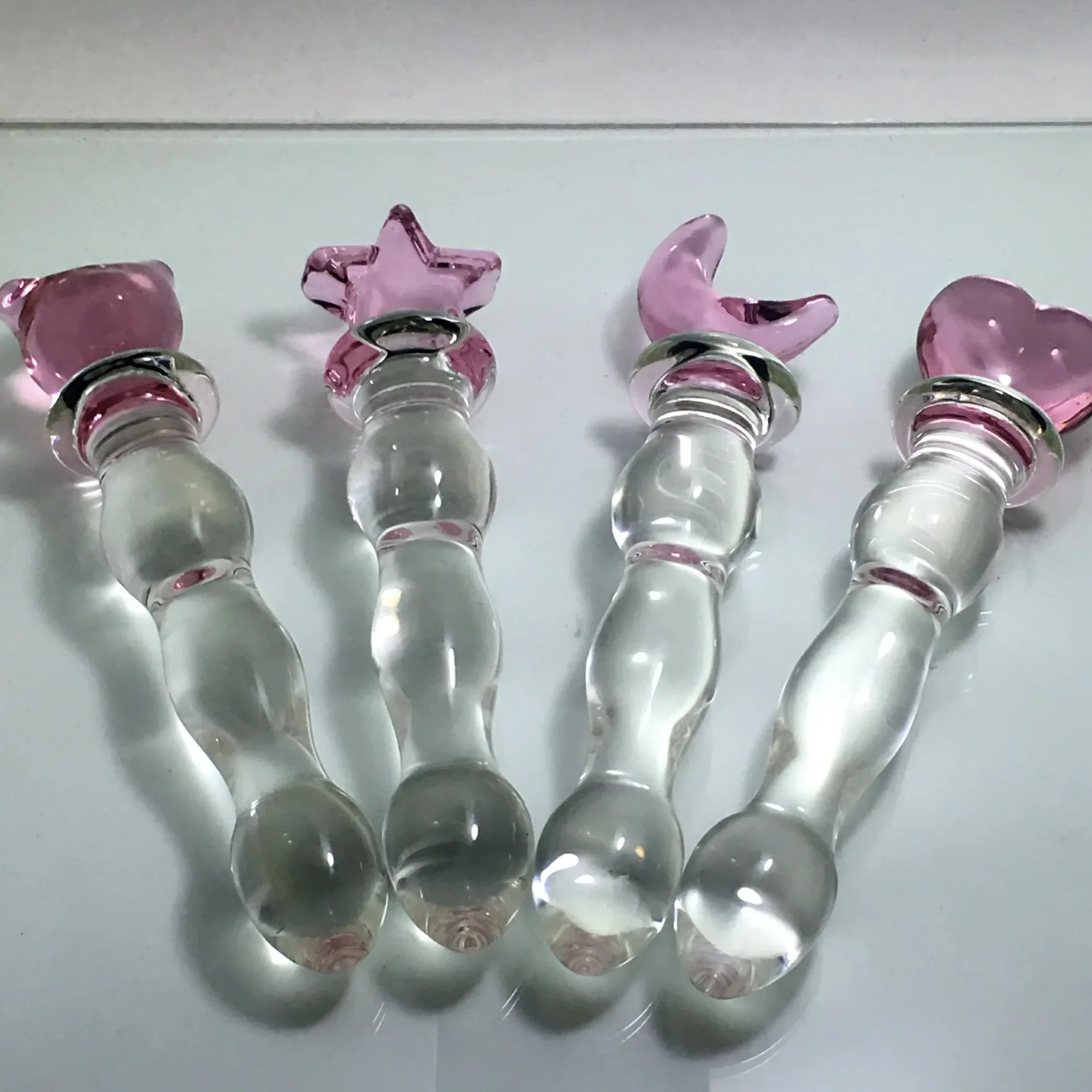 Love fairy stick Crystal Glass Dildo Penis Beads Anal Plug Butt Plug Sex Toys For Man Woman Couples Vaginal And Anal Stimulation