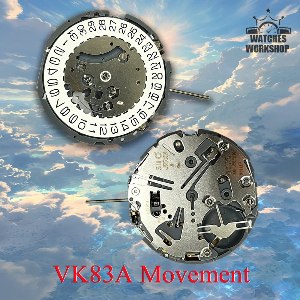 VK83A Chronograph Quartz Watch Movement With Battery Multifunctional Replacement Watch Part