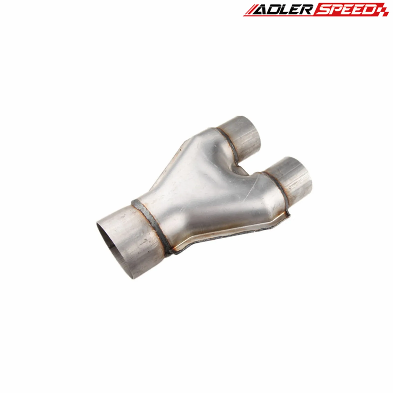 Universal Car Exhaust Y-Pipe  Aluminized Steel Exhaust Y-Pipe 3-Way Pipe Adapter Connector Tube Cone