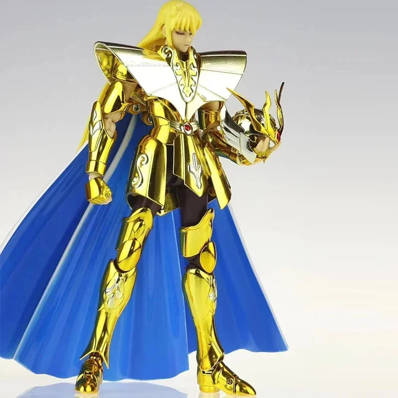 In Stock CS Model Saint Seiya Myth Cloth EX Virgo Shaka with Shun Head + Lotus Base 24K/OCE Gold Zodiac Knights Action Figure