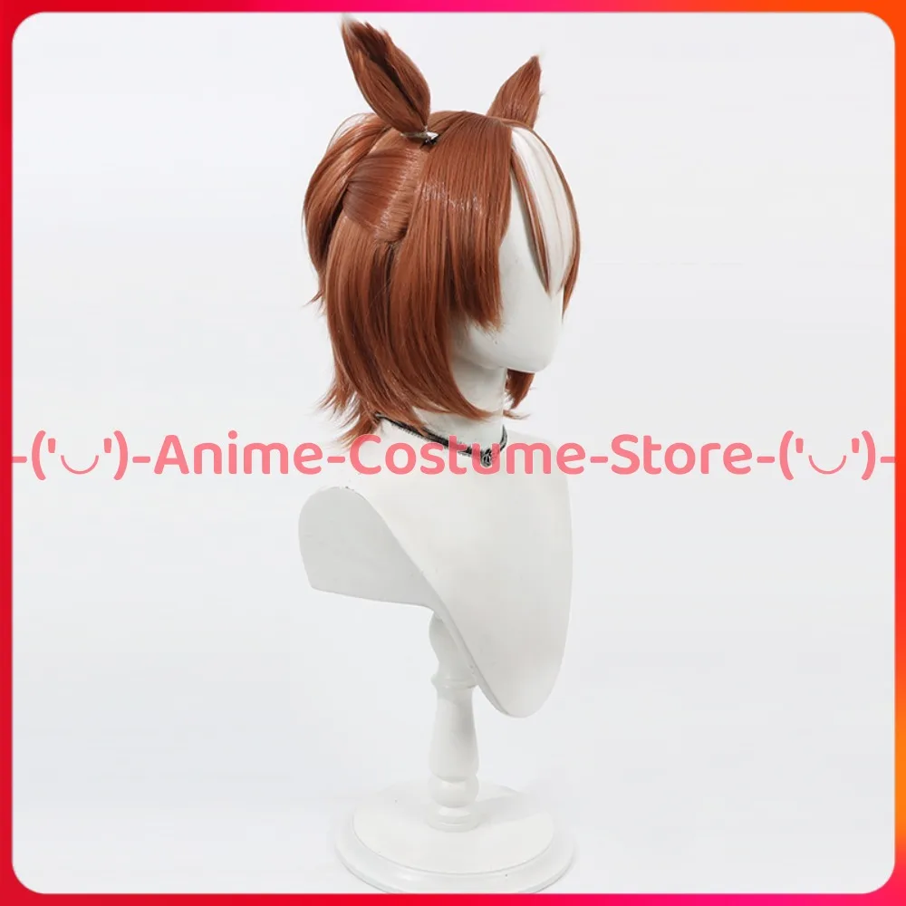 Uma Musume Pretty Derby Yaeno Muteki Peluca de cosplay con orejas y cola Personaje del juego de anime Pelucas de disfraz de fiesta de Carnaval de Halloween