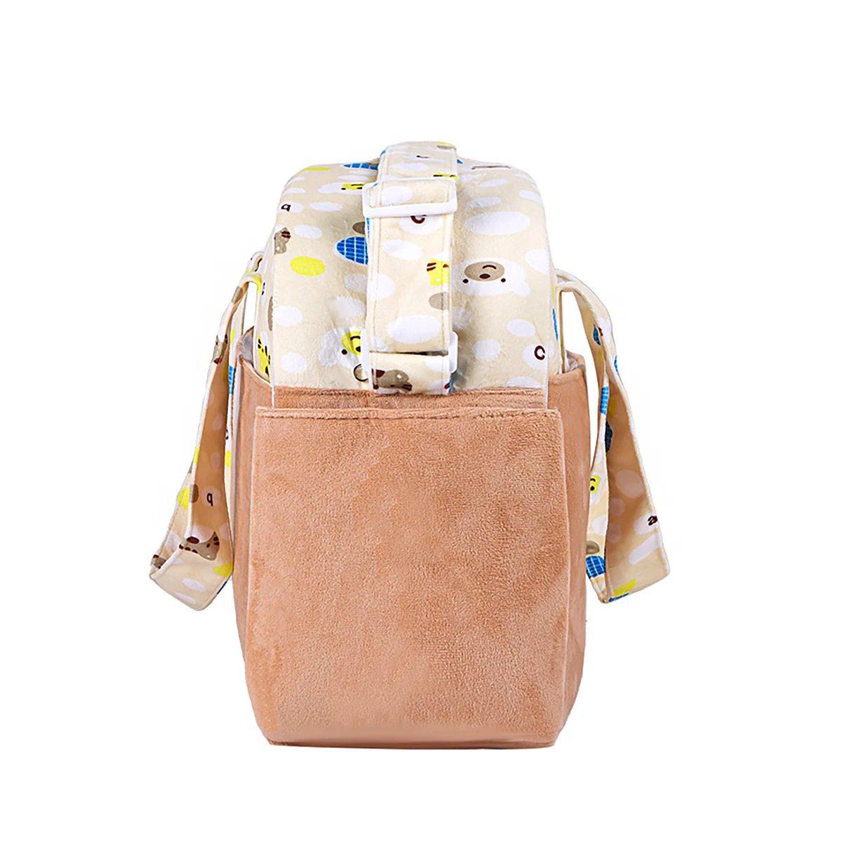 Moda padrão dos desenhos animados ombro único grande saco de mamãe multifuncional portátil saco de fraldas para viagens portátil diagonal cruz