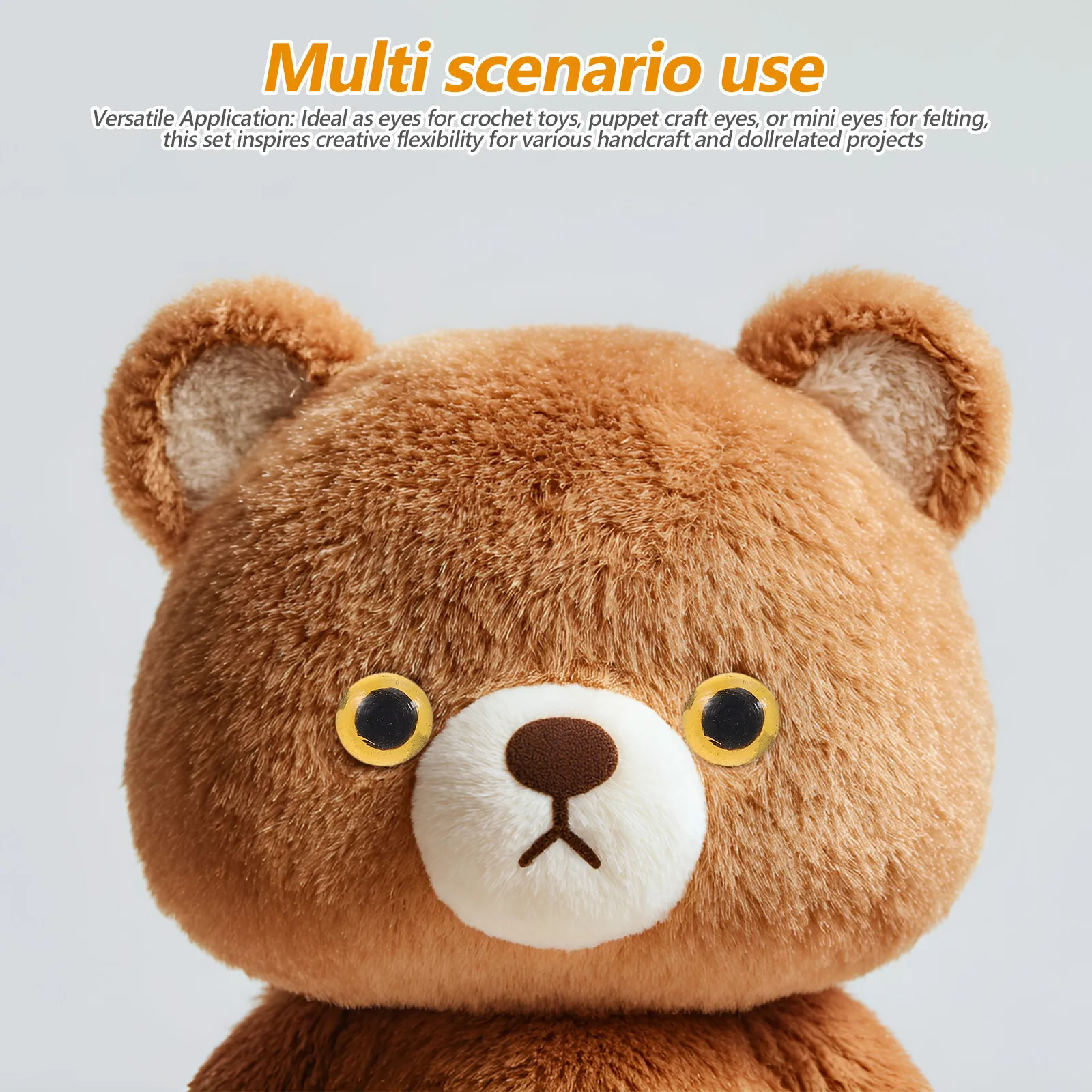 

80 шт. миниатюрных стеклянных глазок для рукоделия, прочные металлические круглые глаза для вязаных игрушек амигуруми, плюшевых мишек, фигурок, рождественских поделок