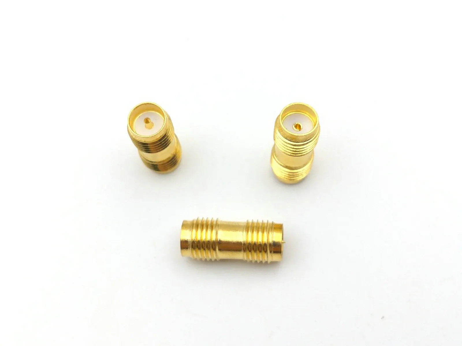 Imagem -03 - Ouro Sma Fêmea para rp Sma Fêmea Jack rf Conector do Adaptador Acoplador 100 Pcs