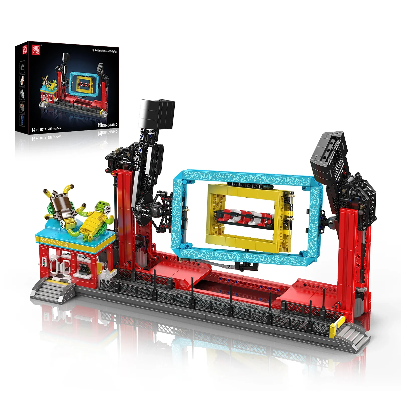 

Mould King 11019 Wave Roller Coaster Building Set - 2118pcs Fantasy Amusement Park Blocks for Adults & Teens