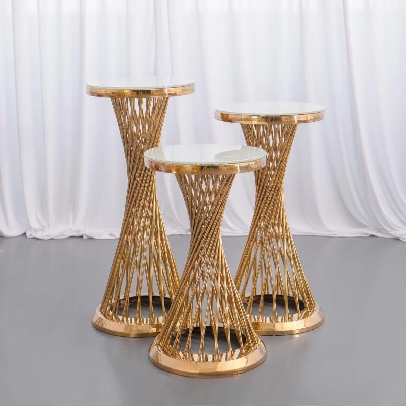 Wedding supplies cake table hotel family living room decoration edge few ornaments electroplated gold stainless steel