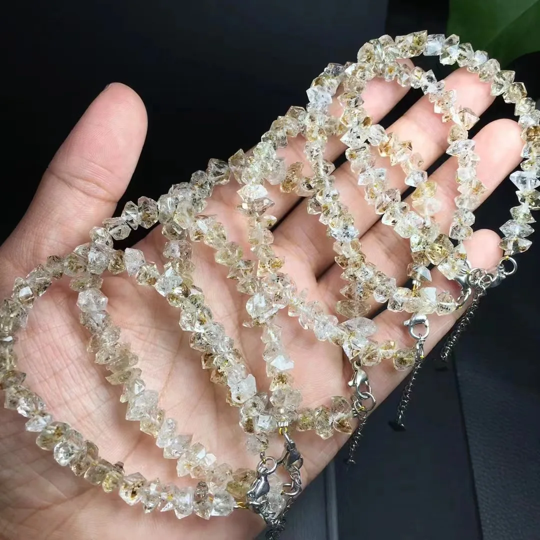 Unit One Bracelet Popular Sale Natural Oil Gall Herkimer Diamond Crystal Healing Bracelet