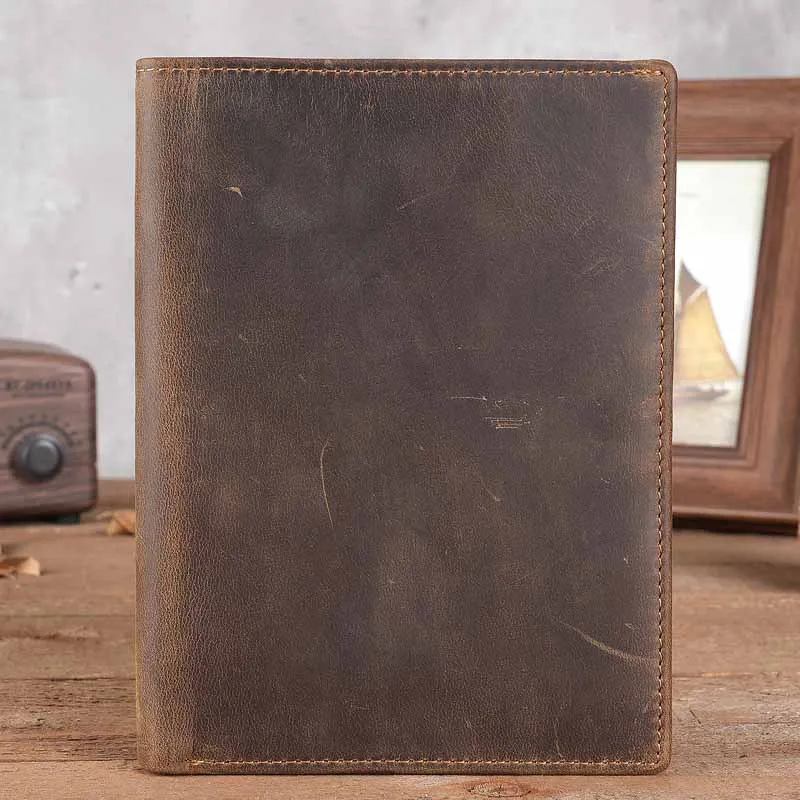 Genuine Leather Passport Holder - RFID Blocking Travel Wallet for Men, Credit Card Case, Driver License & Document Organizer