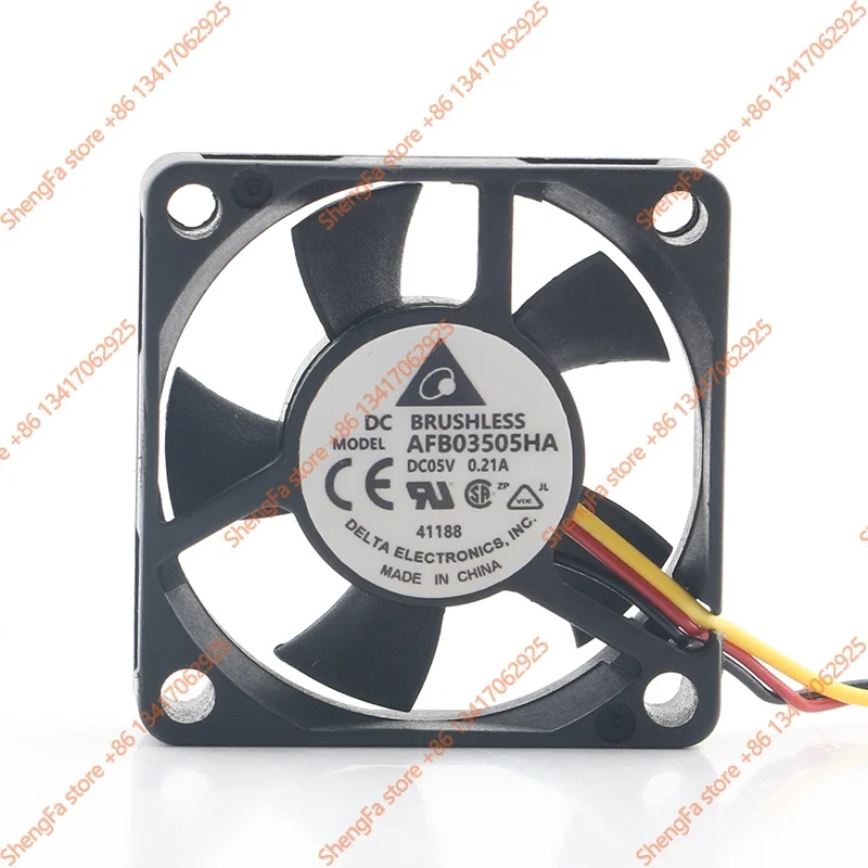 Cooling fan Original Delta 12V 24V 48V 3.5CM 35X35X10MM 3510 miniature high air volume ball bearing AFB03505HA DC 5V 0.21A