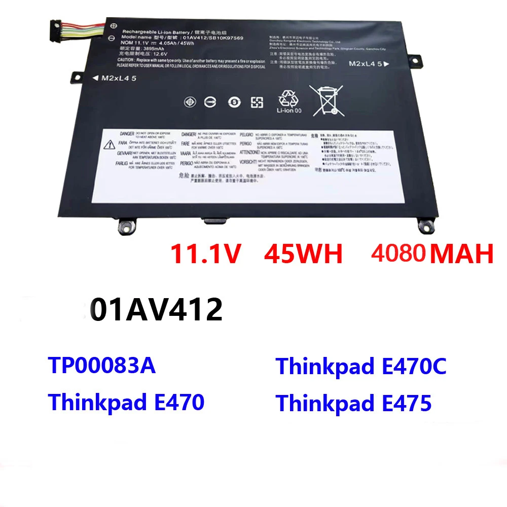 01AV412 Laptop Battery for Lenovo Thinkpad E470 E470C E475 01AV413 01AV412 01AV411 TP00083A SB10K97568 SB10K97569 SB10K97570 New