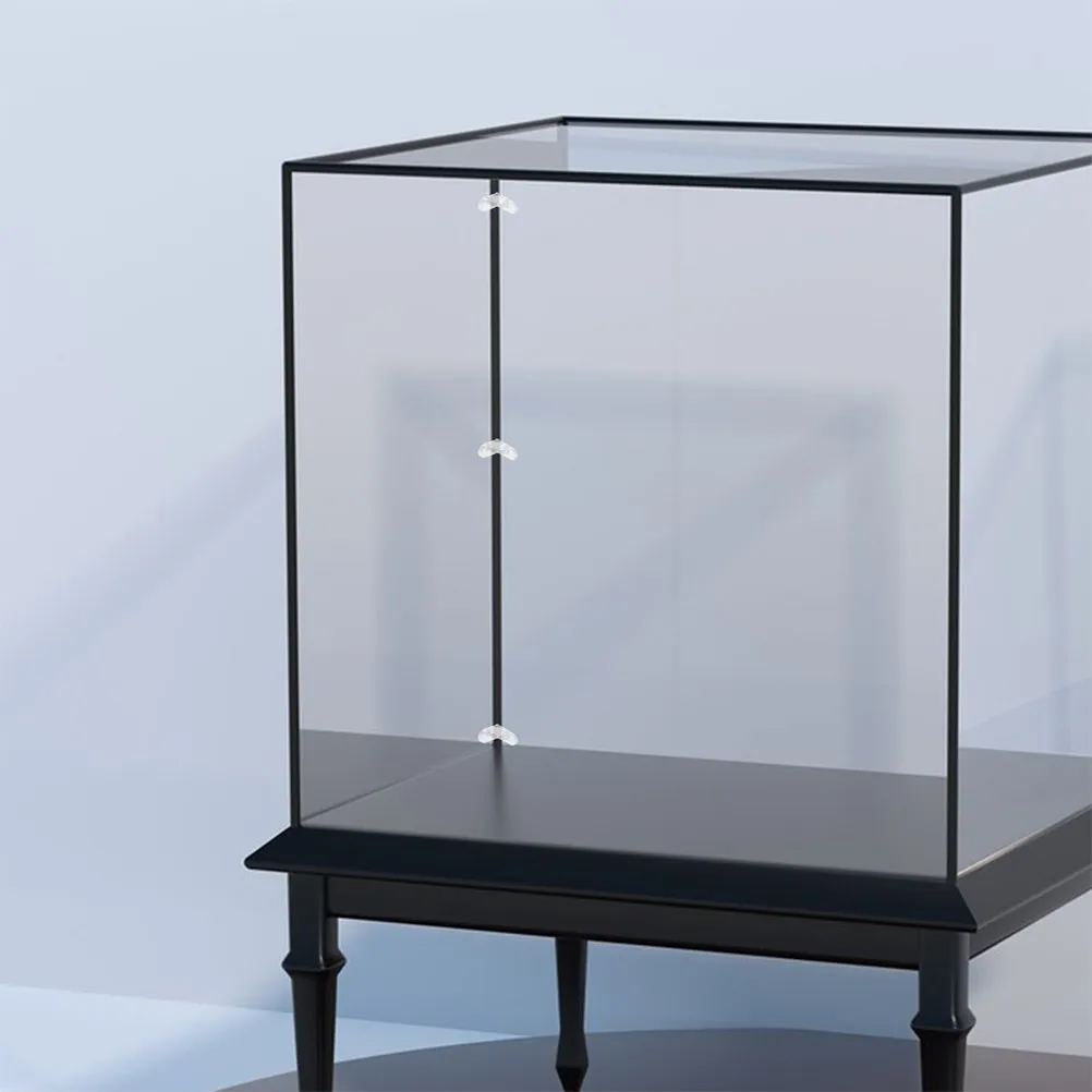 20Sets High Transparency Clear Acrylic L Shape Corner Brackets Stable Support for Acrylic Boxes Jewelry Cosmetics Shelf Corner