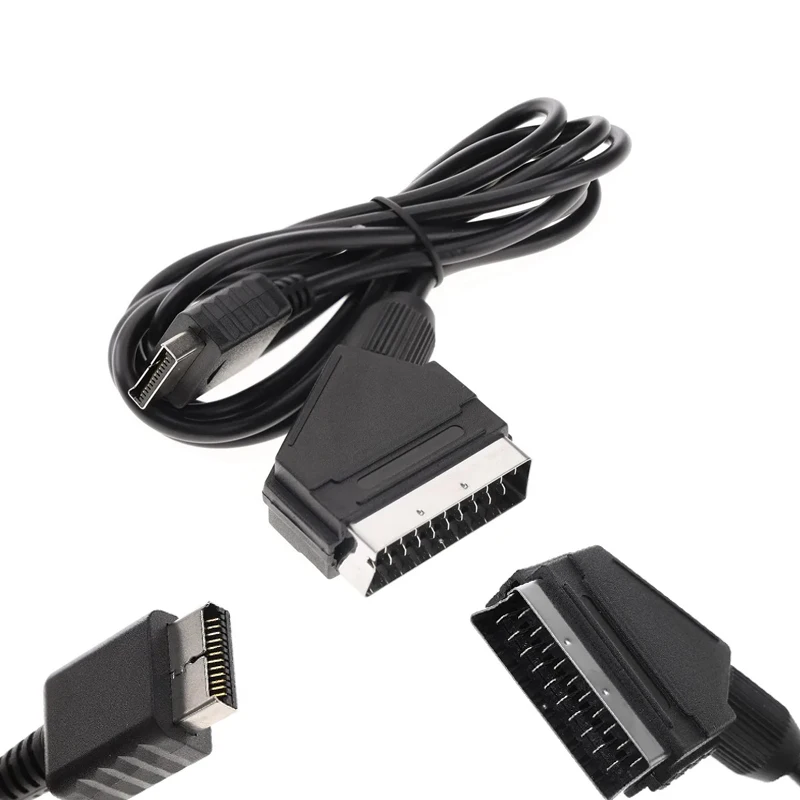 1.8M RGB Scart Cable for PS1 PS2 PS3 TV AV Lead Replacement Connection Game Cord Wire for PAL/NTSC Console view 2