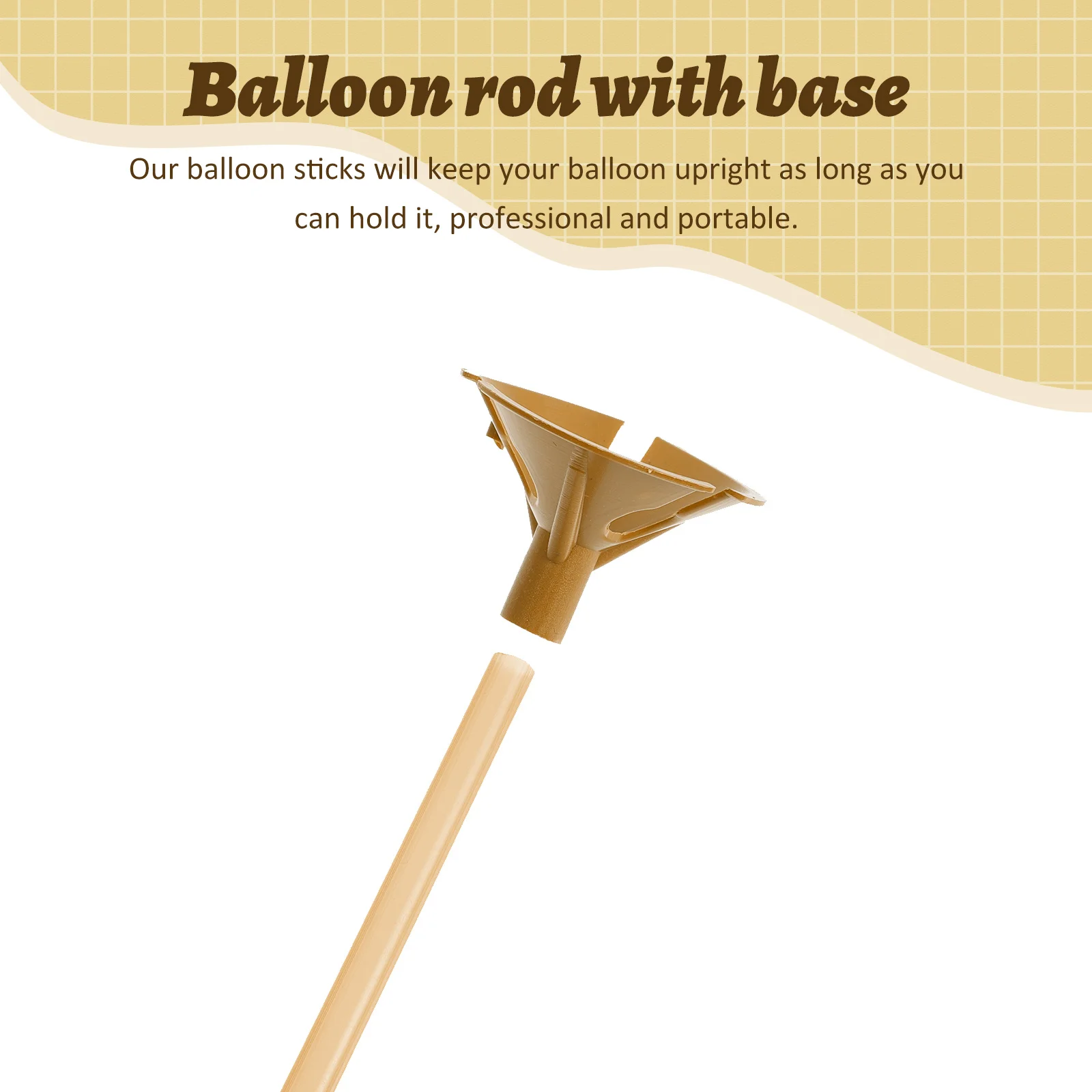 

100Sets Balloon Sticks with Cups PVC Material Portable Reusable Balloon Holders Perfect for Birthday Baby Shower