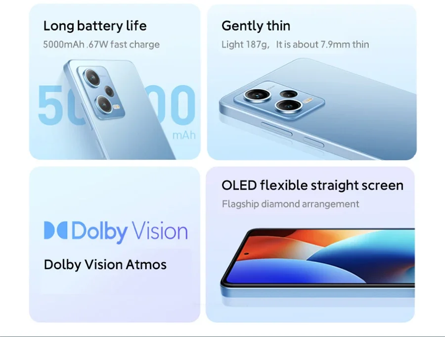 Global Rom Xiaomi Redmi Note 12 Pro 5G Smartphone 5000mAh Battery MTK Dimensity 1080 Octa Core 67W Fast Charge 50MP Camera