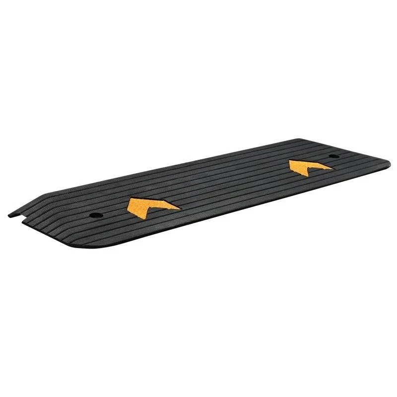 

Solid rubber threshold ramp, door threshold ramp, 15-ton load capacity, curb ramp with channel, 113 x 24.1 x 2.5 cm, wheelchair ramp, access ramp, rubber ramp, ideal for uneven ground and curbs