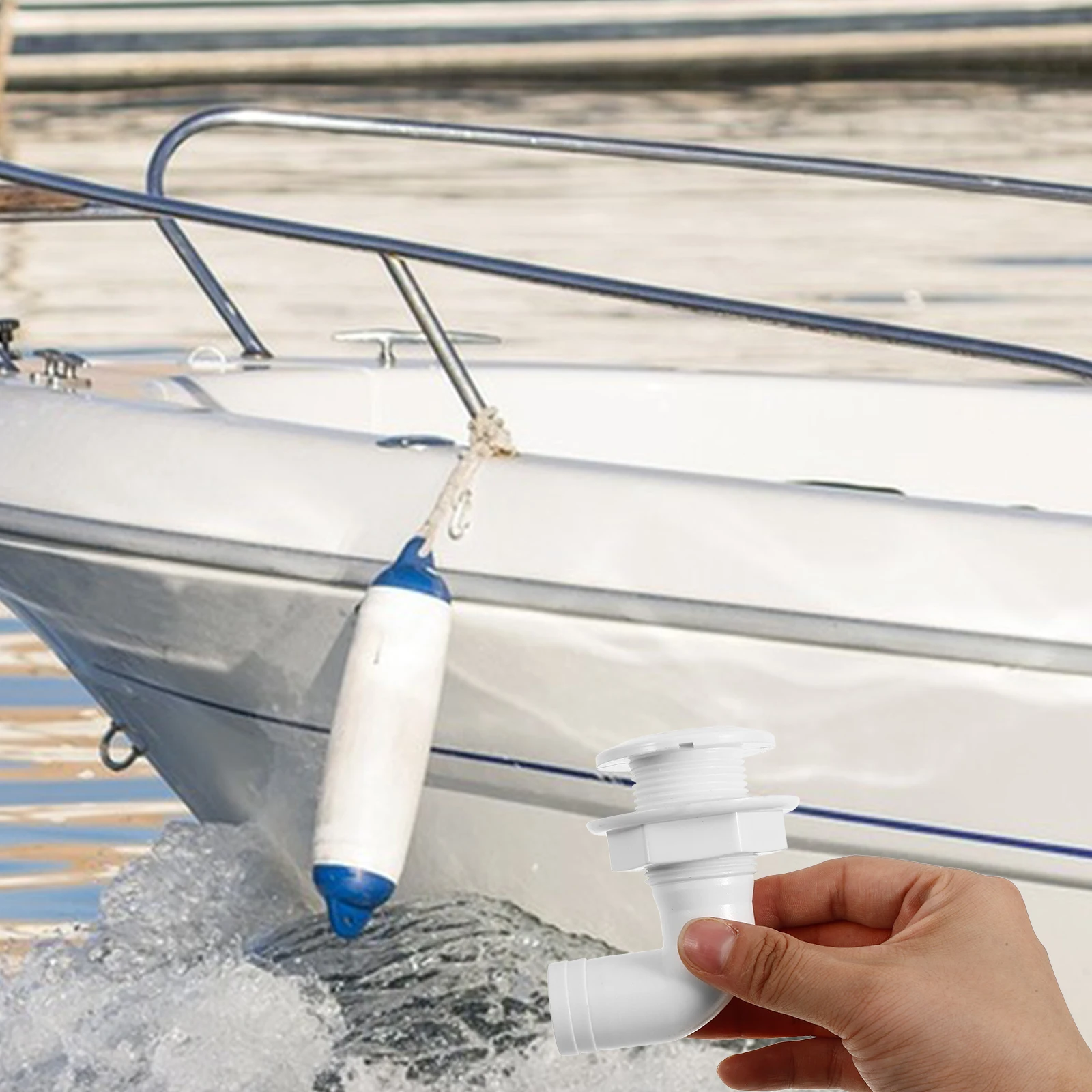 

Specially Designed Yacht Sewage Outlet Marine 90° Drain Connector Effluent Outlet Bilge Accessories