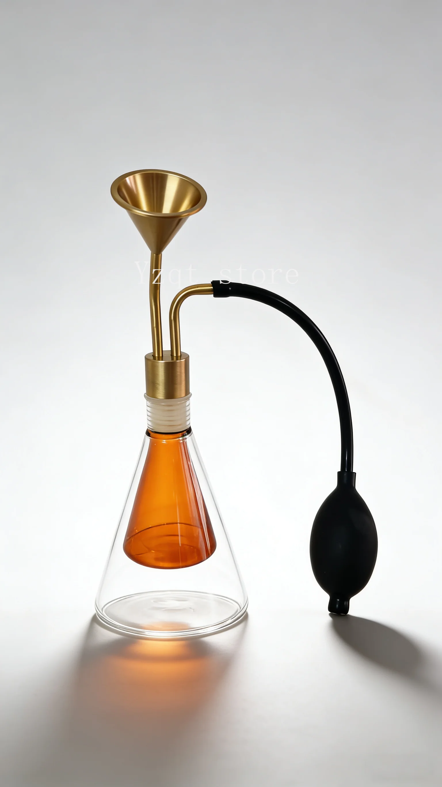 Perfume essential oil fragrance smelling bottle brass exhibition spa display aroma smell device aroma taste glass botle