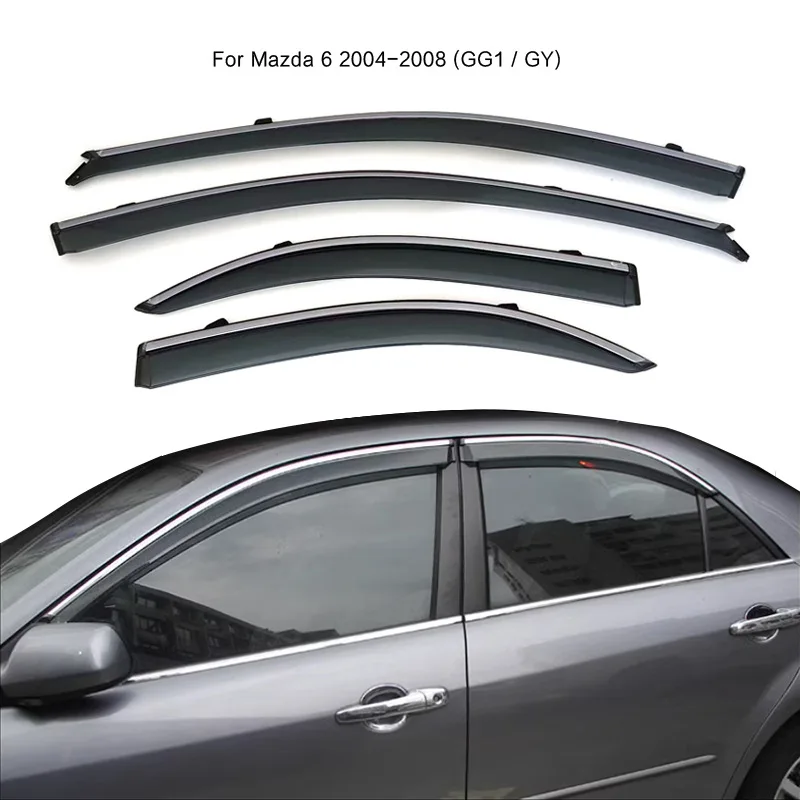 

Suitable for 2004-2008 Mazda 6 sunny and rainy windows and rain-proof eyebrows Mazda 6 thickened injection molded rain shield