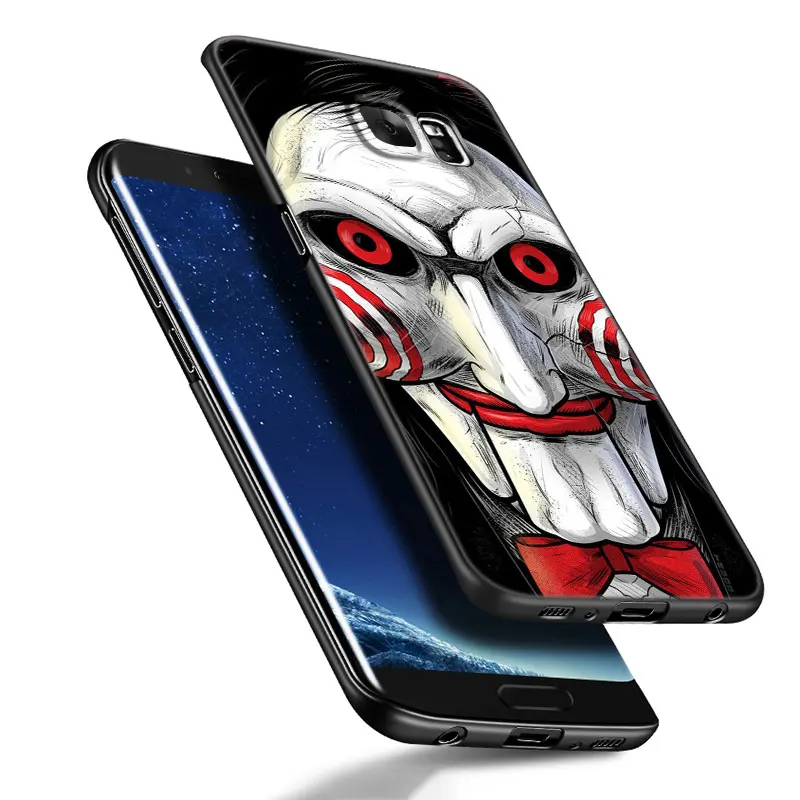 The SAW Horror Film Black Silicone Phone Case For Samsung Galaxy S23 S21 S20 FE S24 S22 Ultra S10E S10 S9 S8 Plus