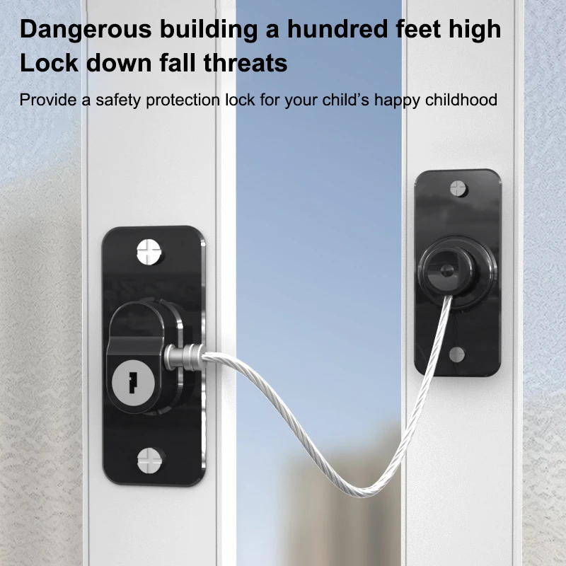 【Nice】Child Protection Baby Safety Window Lock Anti-Fall Limit 180 Rotatable Stainless SteelChild Safety  Protection For Windows