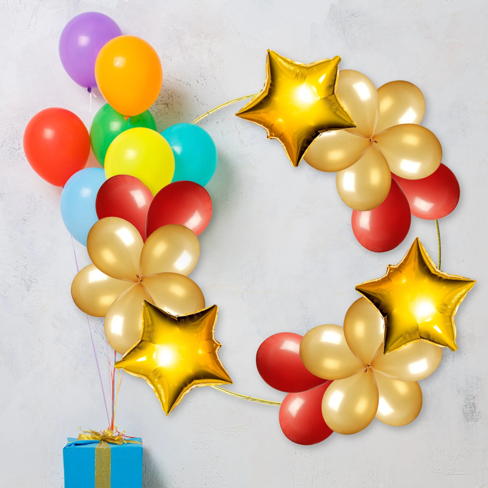 

2Sets Balloon Arch Circle Stand Round Balloon Arch Frame for Wedding Ceremony Birthday Graduation Party Decorative Kit