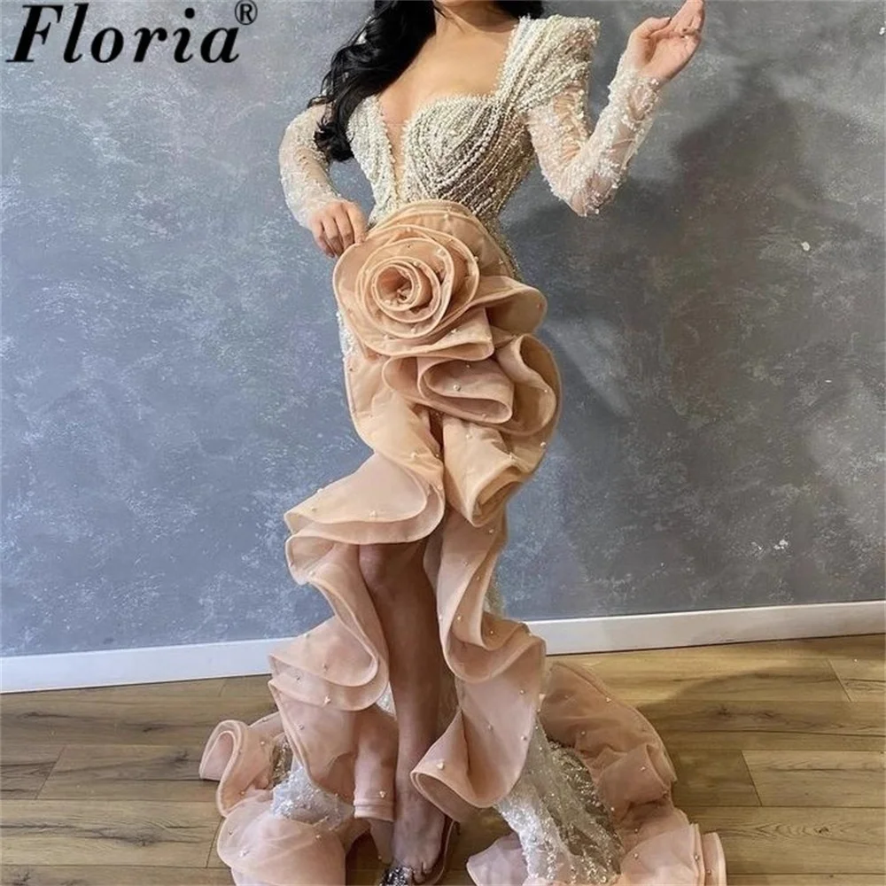

Newest Vintage Beading Evening Dresses High Split Side Formal Celebrity Dress Wedding Party Gowns Vestidos De Cóctel Customized