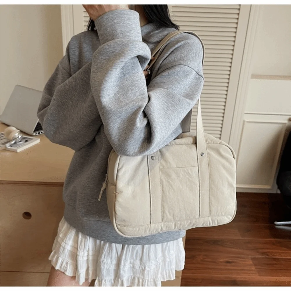 

Casual Nylon Tote Bag Large Capacity Luggage Storage Shoulder Bag Multicolor Storage Pouch Women