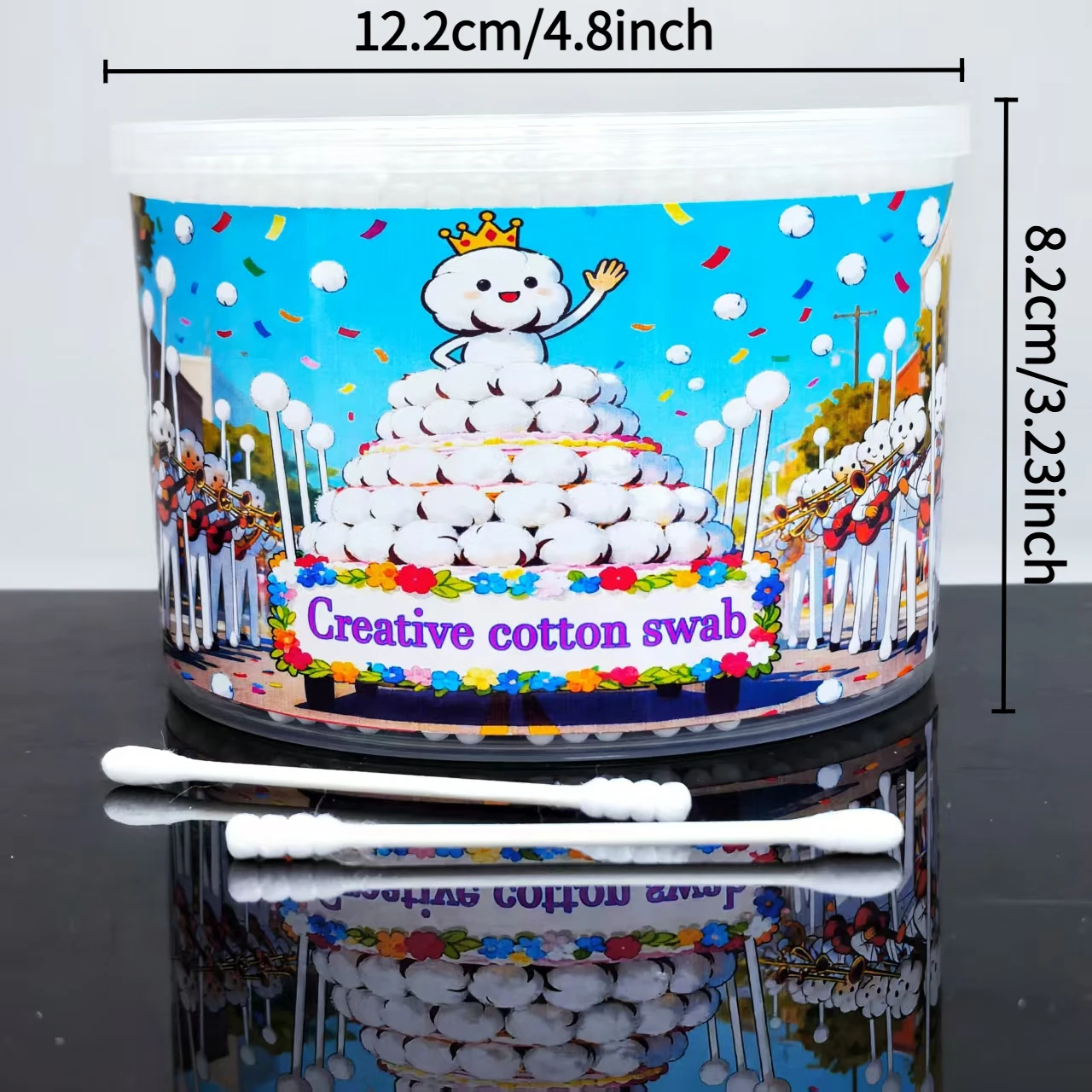 500개 창의적인 면봉, 양쪽 끝이 나선형인 성인용 면봉, 다용도 선물용 면봉