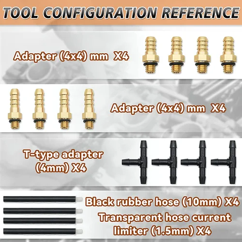 Imagen 2 del producto Carburador Universal de sincronización, herramienta sincronizadora de carburador, medidor de vacío para motocicleta, sincronización de 1 y 2 y 4 cilindros