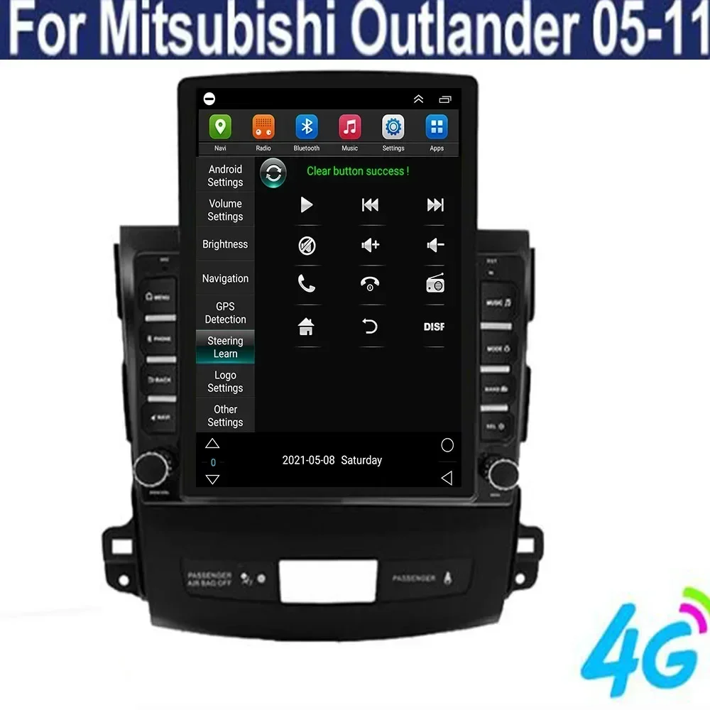 2Din 9.7 "تسلا سيارة مشغل وسائط متعددة لتحديد المواقع لميتسوبيشي أوتلاندر xl 2 2005-2012 لبيجو 4007 لسيتروين C-Crosser لا DVD