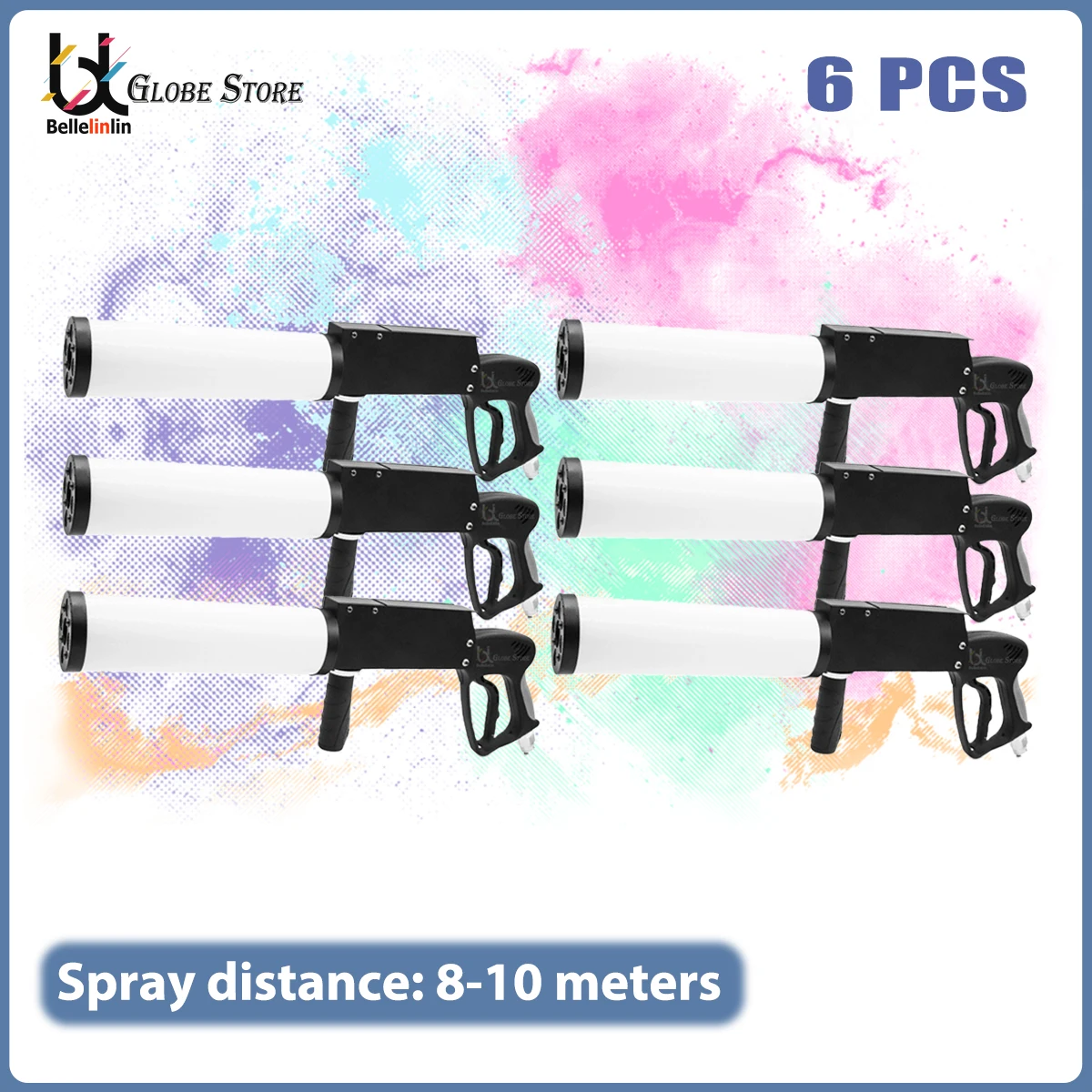 0 Tax 6Pcs Hot Sale Carbon Dioxide Gas Column Gun With RGB Leds For Disco Dj Pun Wedding Party LED Effect Equipment